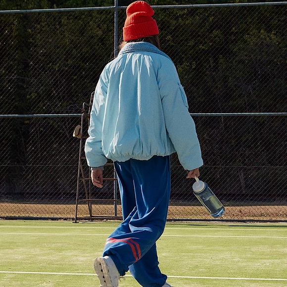 NEW Free People Outpost Bomber Jacket In Boardwalk Blue - Picture 2 of 14
